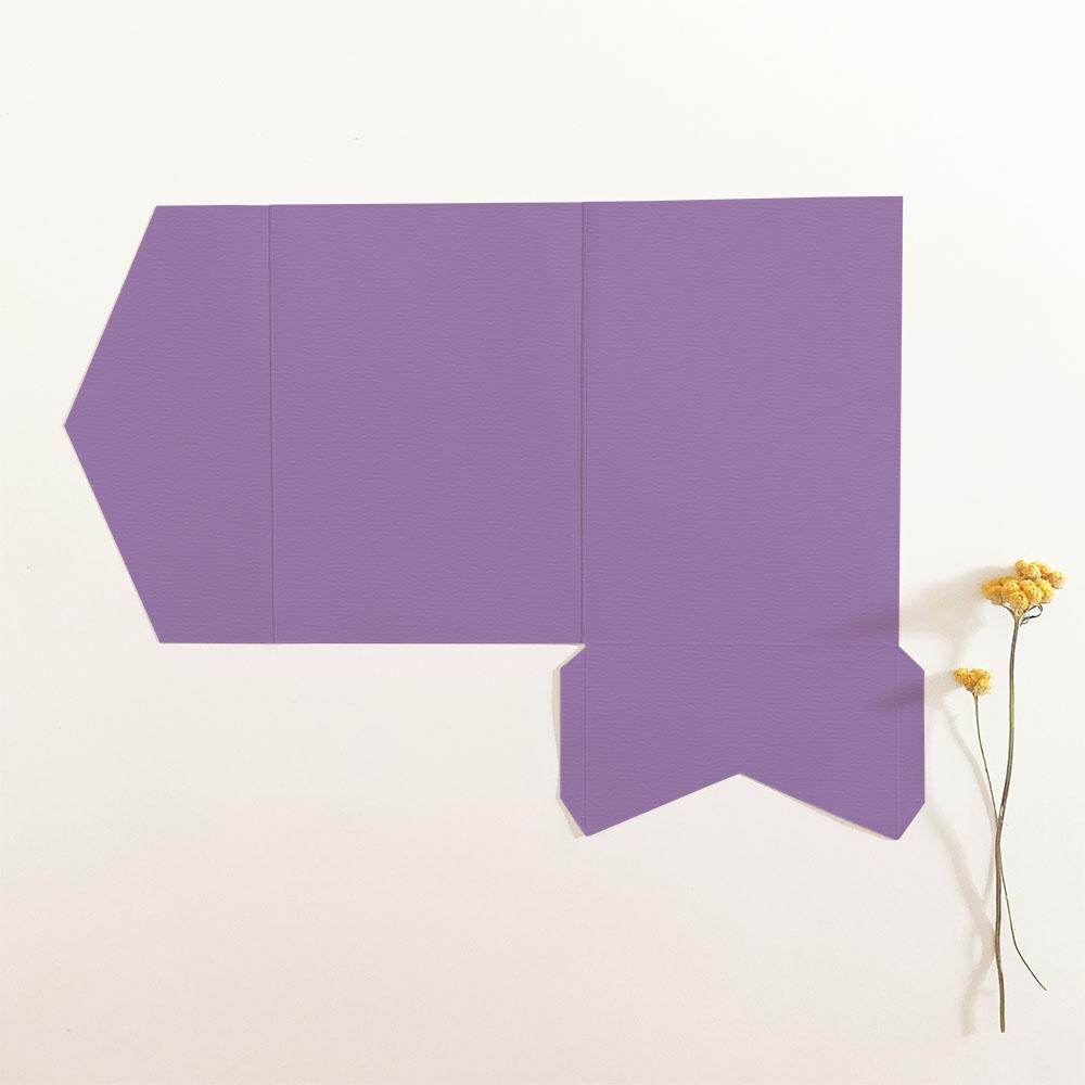 Pocketfold-Karte B6 Struktur-Karton "Struktur Beerenlila" Exklusiv Line