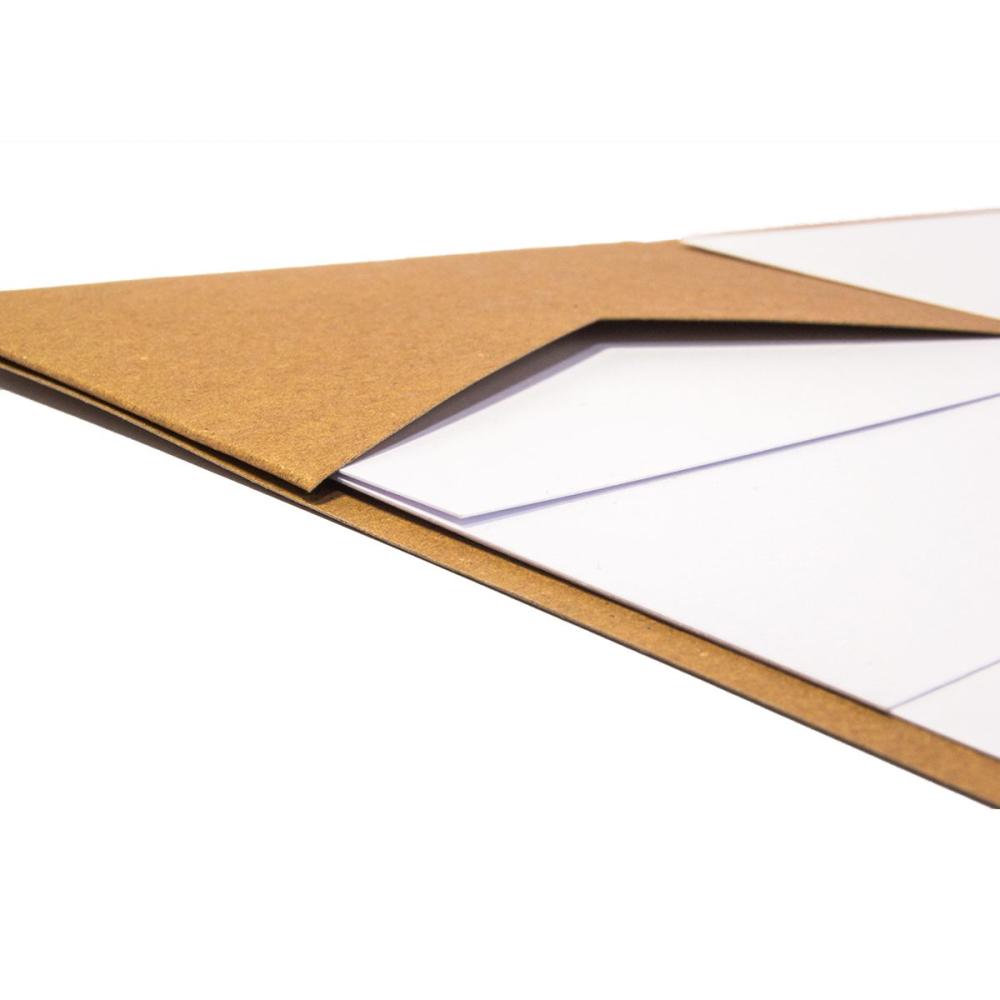 Pocketfold-Karte Quadrat (15x15) Premium-Karton "Taupe" Exklusiv Line