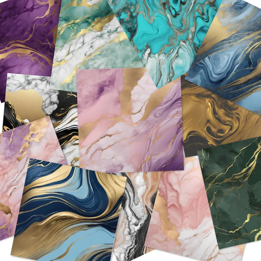 LaCreativ - Designpapier "Mamorzauber" Paper Pack 6x6" - 24 Bogen
