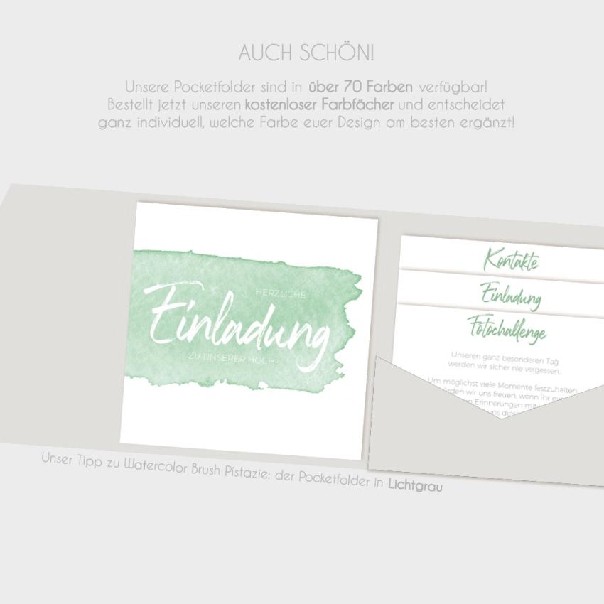 Backing-Card "Watercolor-Brush | Pistazie" Quadrat 14x14