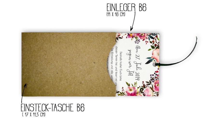Einstecktasche B6 Struktur-Karton "Struktur Puderblau" 