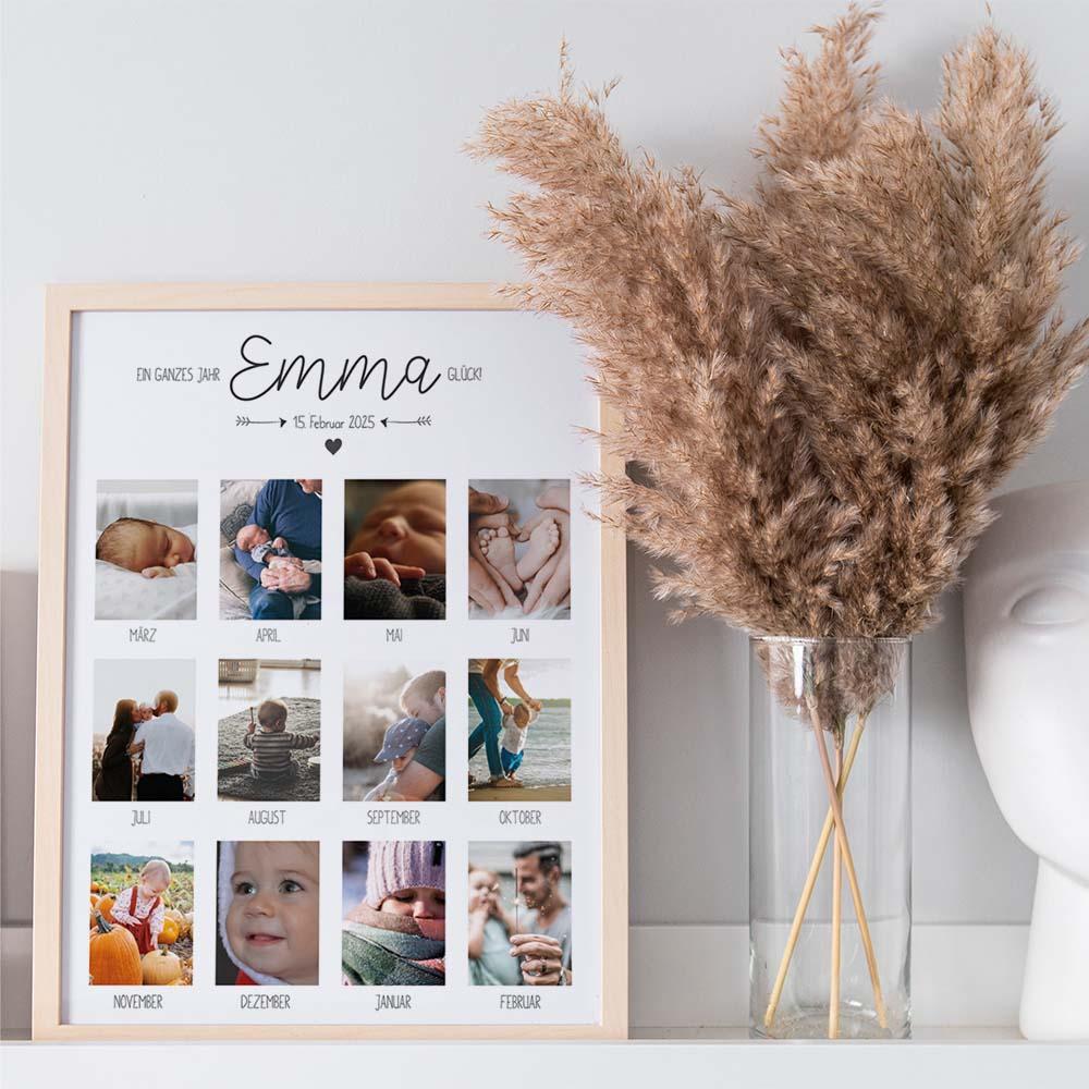 Geburtstagsposter "Fotostrecke" | Geschenk 1. Geburtstag | Meilensteintafel | Einschulung | Personalisiertes Geschenk