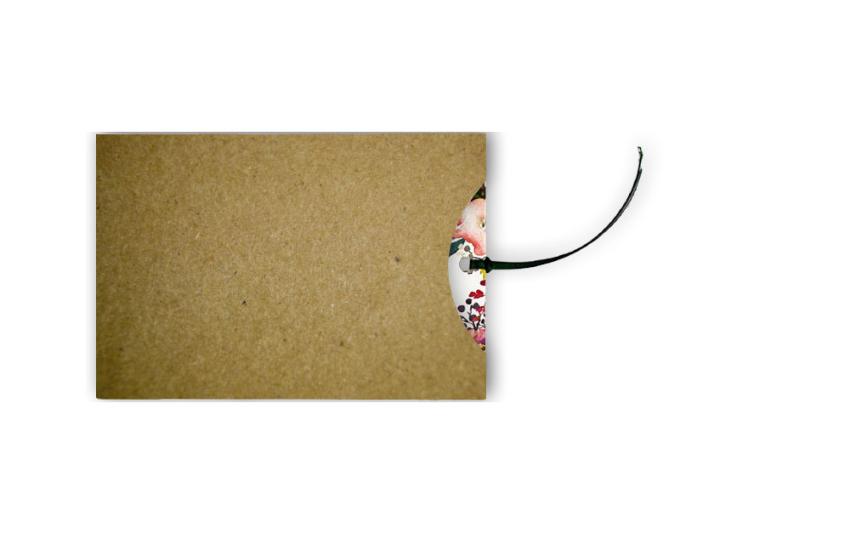 Einstecktasche B6 Recycling-Karton "Kraft Braun" 