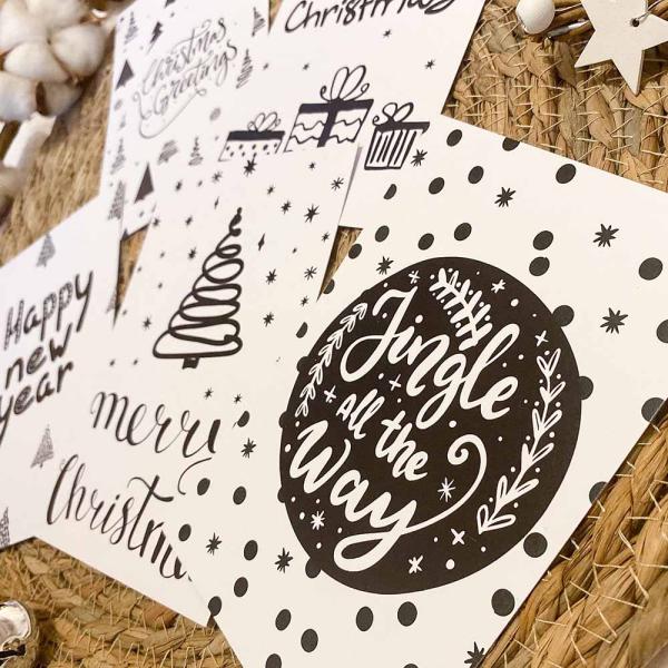 Weihnachtskarten-Bundle DIN A6 "Black White" | Grußkarten-Set | Postkarten