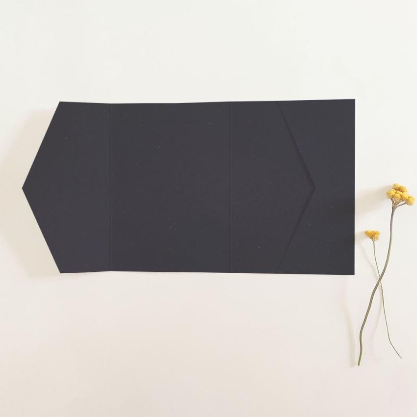 Pocketfold-Karte B6 seitlich Recycling "Kraft Saphirblau" Basic Line