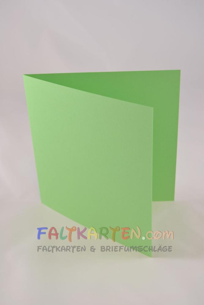 Doppelkarte - Faltkarte 15x15cm, 240g/m² in pistazie