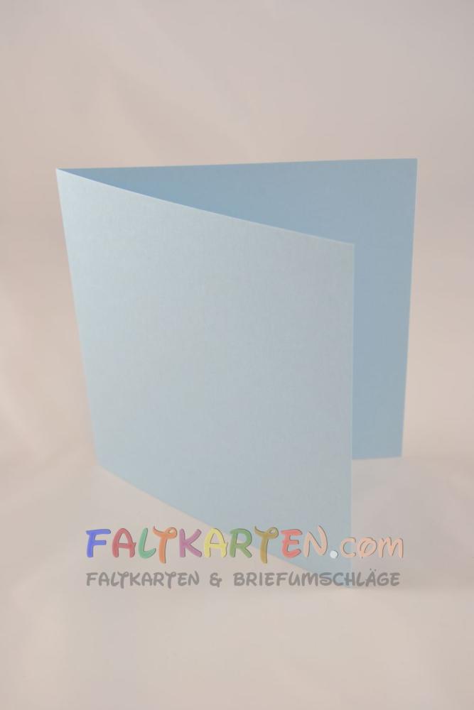 Doppelkarte - Faltkarte 15x15cm, 240g/m² in hellblau