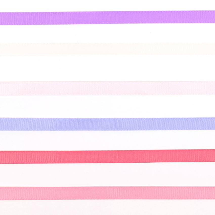 Vaessen Creative - Satinband Set "Babyrosa" 6mm 6 Farbe je 2m
