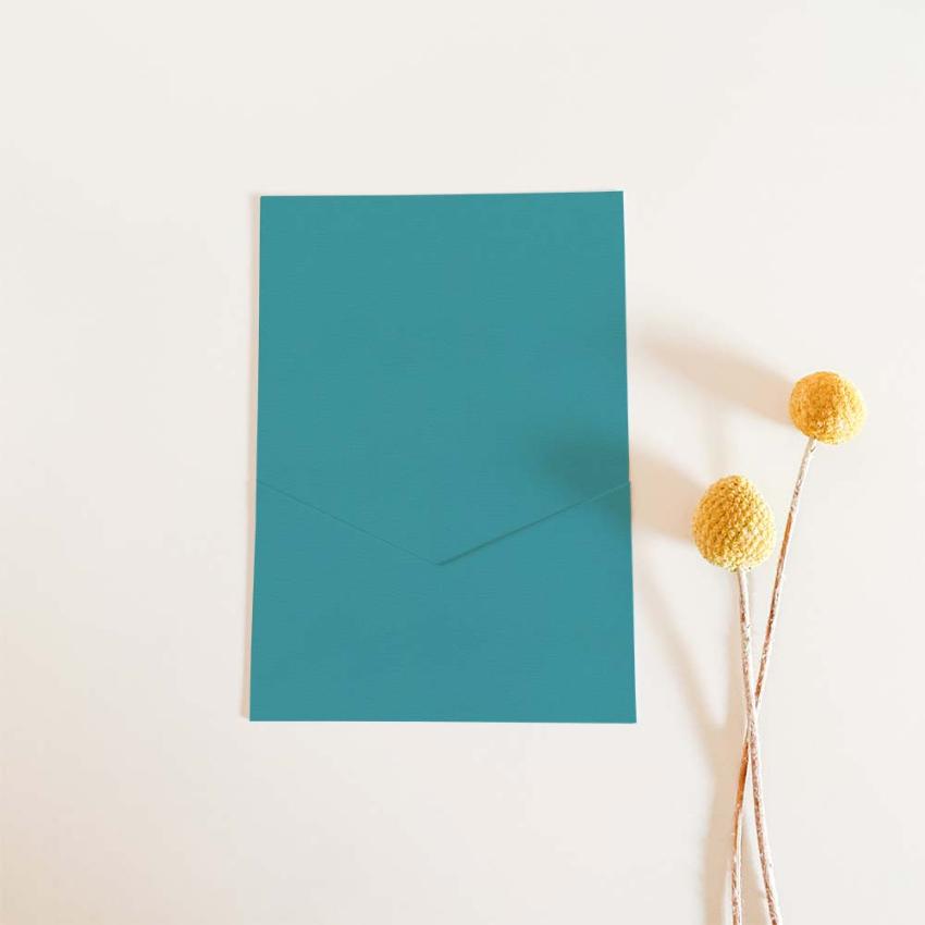 Simple-Pocket-Karte B6 Struktur-Karton "Struktur Lagunenblau"