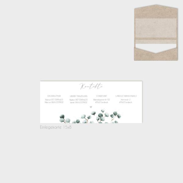 Einlegekarten-Bundle "Geometric Eukalyptus" DIN Lang | 2