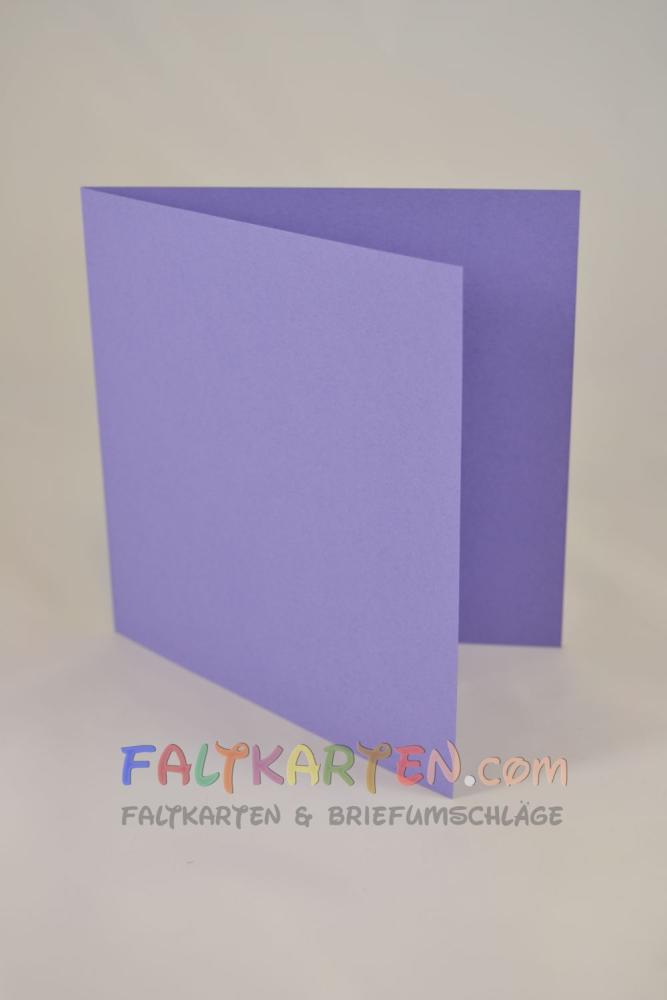 Doppelkarte - Faltkarte 15x15cm, 240g/m² in violett