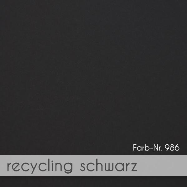 Passepartoutkarte oval 3-Fach DIN A6 in recycling schwarz