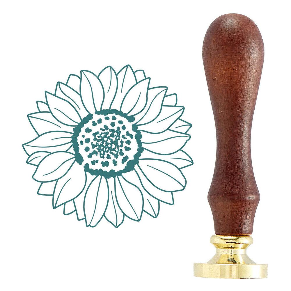 Spellbinders - Wachssiegel Stempel "Sunflower" Waxs Seal Stamp