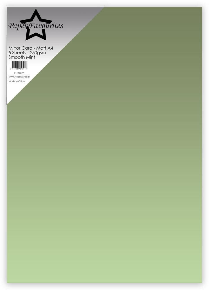 Paper Favourites - Spiegelkarton "Opalescent Green" Mirror Card Matte A4 - 5 Bogen