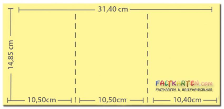 Trippelkarte - Leporello 210g/m² DIN A6 3-Fach in struktur apfelgrün