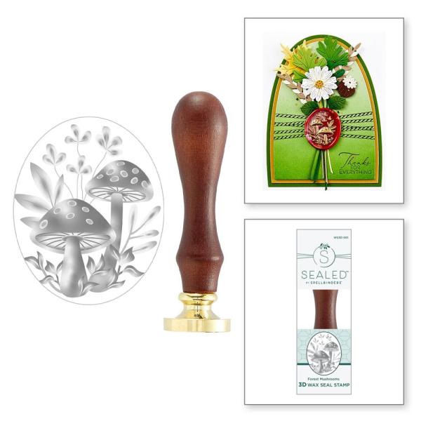 Spellbinders - Wachssiegel Stempel "Forest Mushrooms" Wax Seal Stamp