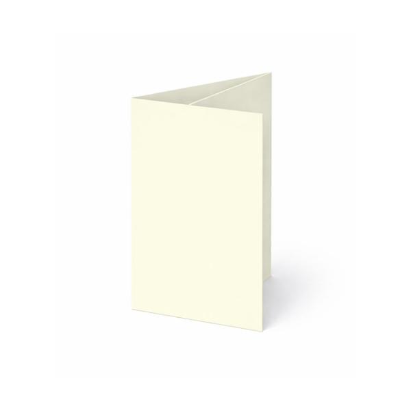 Trippelkarte - Leporello 240g/m² DIN A6 3-Fach in hellcreme