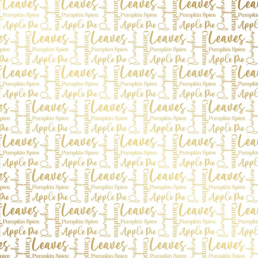 Crafters Companion "Pumpkin Spice Season" Luxury Foiled Acetate 12x12 Inch - 12 Bogen 