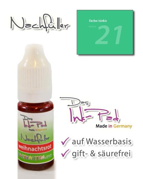 LaCreativ Nachfüller 10ml in türkis für Das Ink-Pad - Stempelkissen