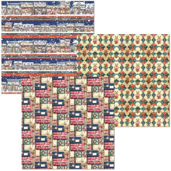 Ciao Bella - Designpapier "Toy Shop" Deluxe Gold & Vellum Dual Paper Pack 6x6 Inch - 6 Bogen