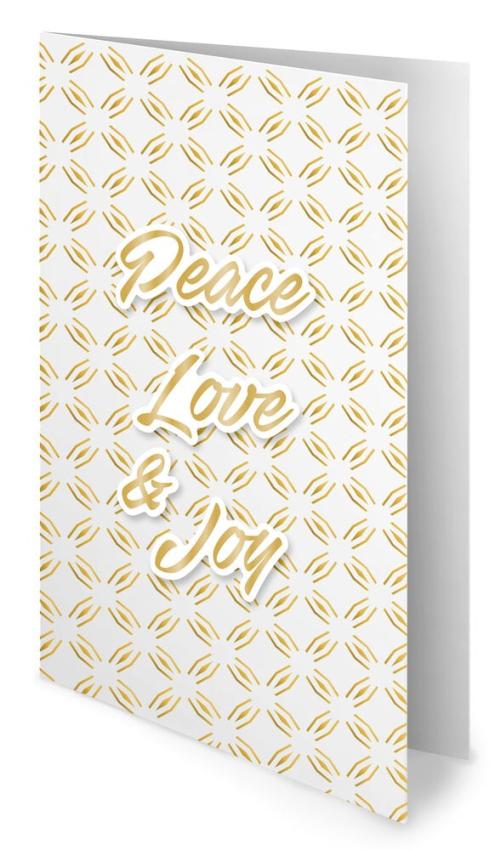 Studio Light - Foliertes Papier "Golden Christmas" Foiled Cards Paper Pad 10,8x14cm - 24 Bogen