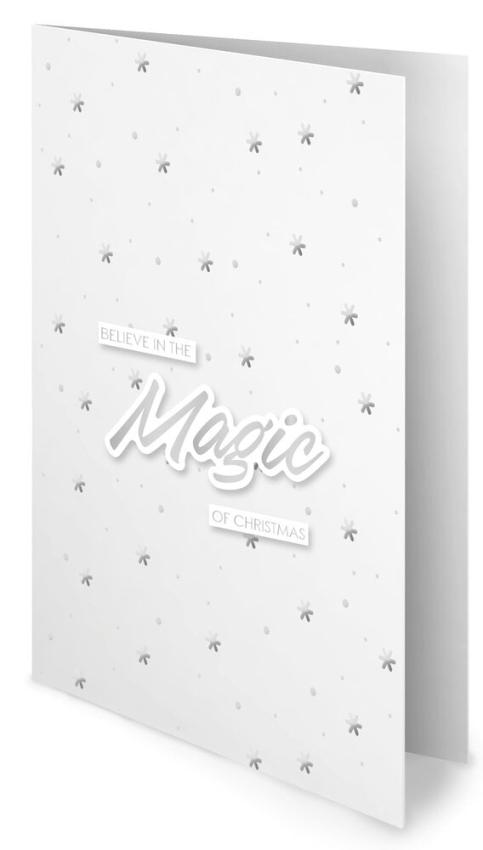 Studio Light - Foliertes Papier "Silver Christmas" Foiled Cards Paper Pad 10,8x14cm - 24 Bogen