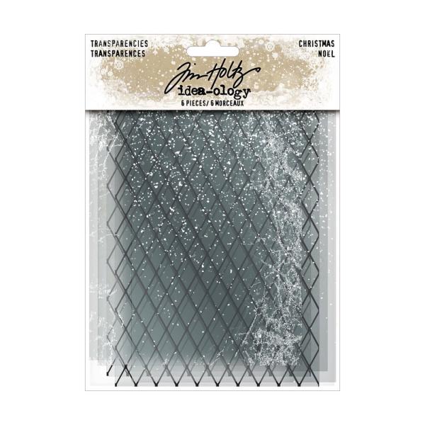 Tim Holtz - Idea Ology - Transparentpapier "Christmas" Transparencies Paper Pack - 6 Bogen 