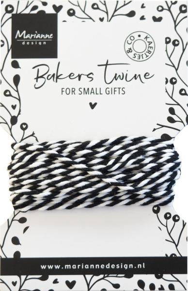 Marianne Design - Garn "Black/White" Bakers Twine 5m