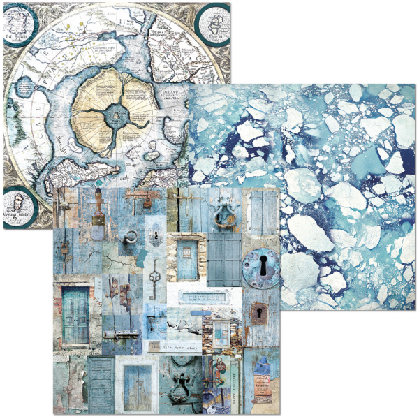 Ciao Bella - Designpapier "An Artist Journey" Deluxe Silver & Vellum Dual Paper Pack 6x6 Inch - 6 Bogen