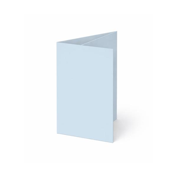 Trippelkarte - Leporello 240g/m² DIN A6 3-Fach in hellblau