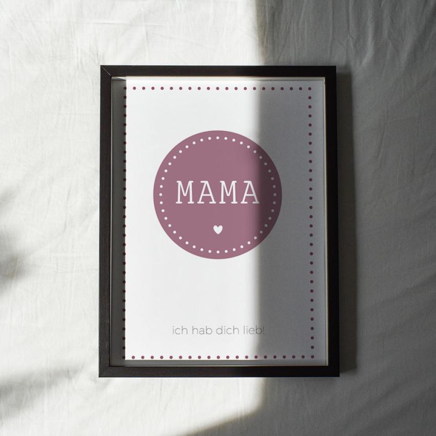 Spruchposter "Dots" | Geschenkidee | Personalisiert  | Muttertag | Wanddeko