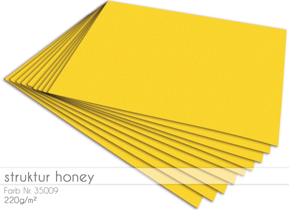 Cardstock - Bastelpapier 220g/m²  DIN A4 in struktur honey
