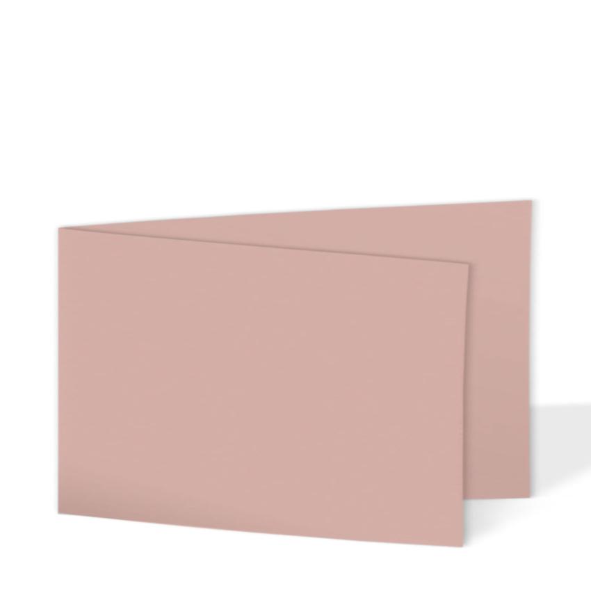 Doppelkarte - Faltkarte 220g/m² DIN A6 quer in altrosa