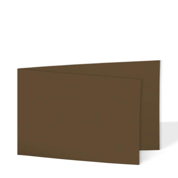 Doppelkarte - Faltkarte 220g/m² DIN A6 quer in braun