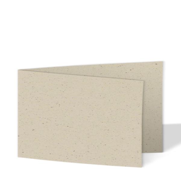 Doppelkarte - Faltkarte 250g/m² DIN A6 quer in recycling kakao