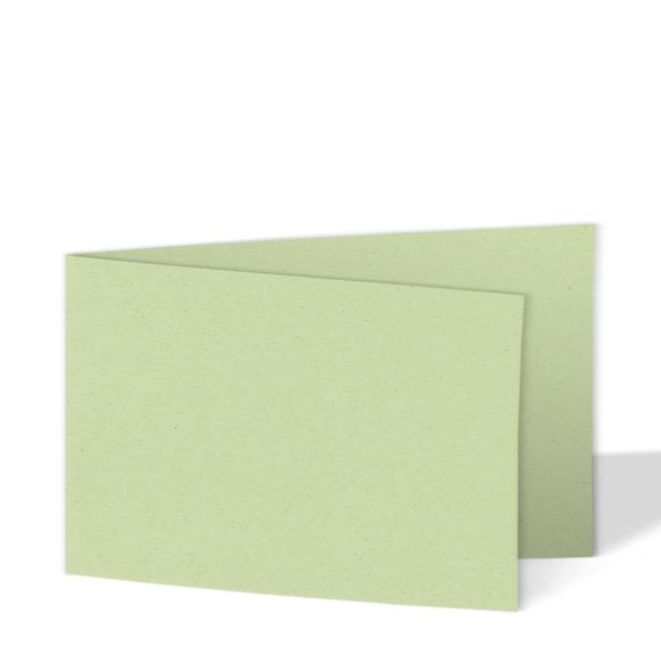 Doppelkarte - Faltkarte 250g/m² DIN A6 quer in recycling kiwi