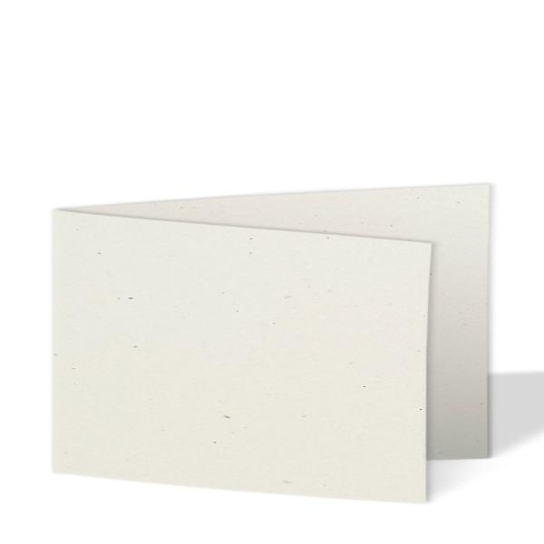 Doppelkarte - Faltkarte 250g/m² DIN A6 quer in natur wollweiss