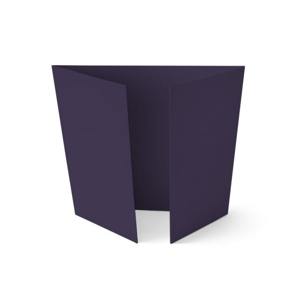 Altarfalz-Karte quadratisch (14,8x14,8cm) 225g/m² in aubergine