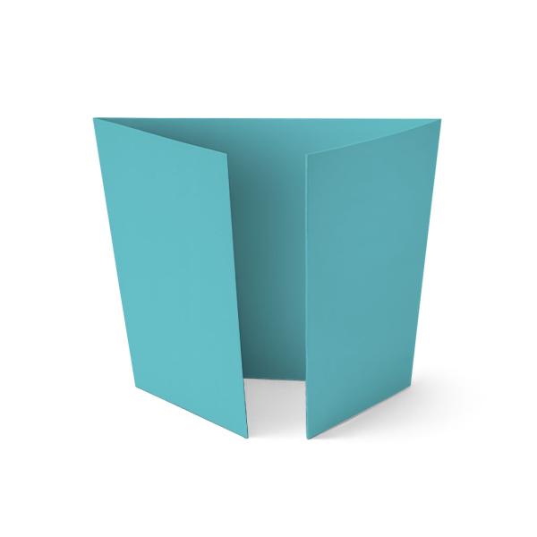 Altarfalz-Karte quadratisch (14,8x14,8cm) 240g/m² in ozeanblau