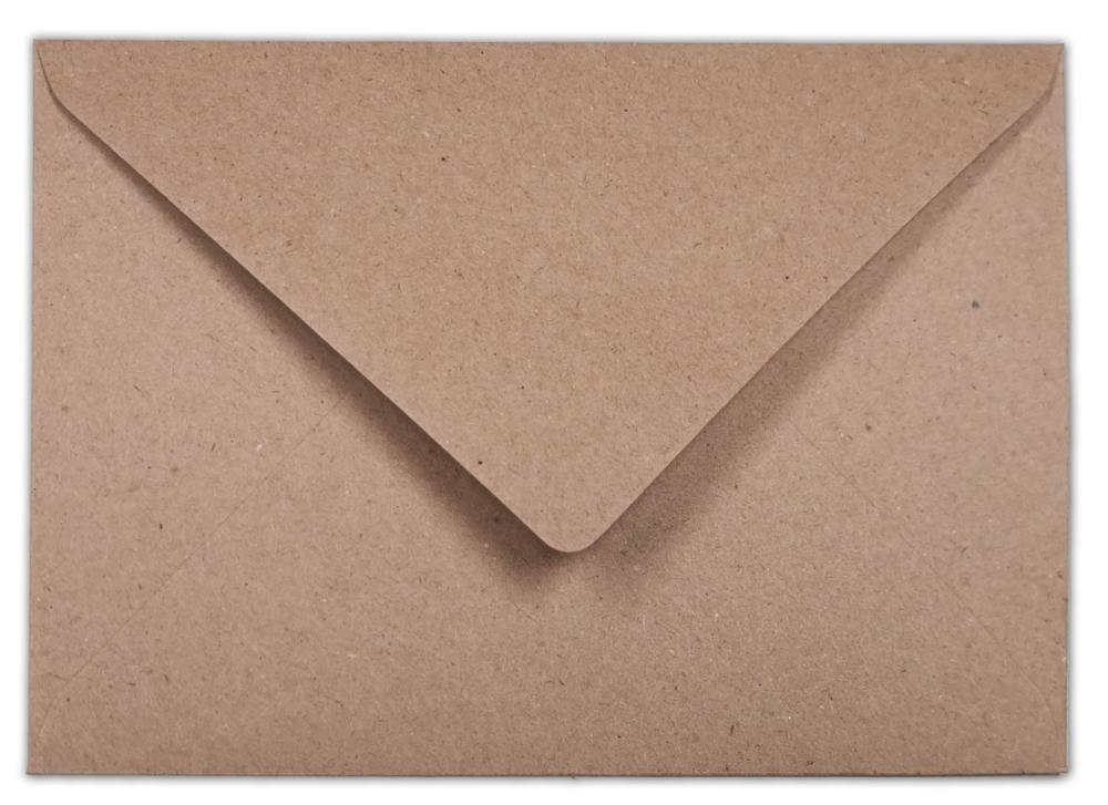 Briefumschläge - Briefhüllen in kraft rose, DIN B6 100g/m² oF, Nassklebung
