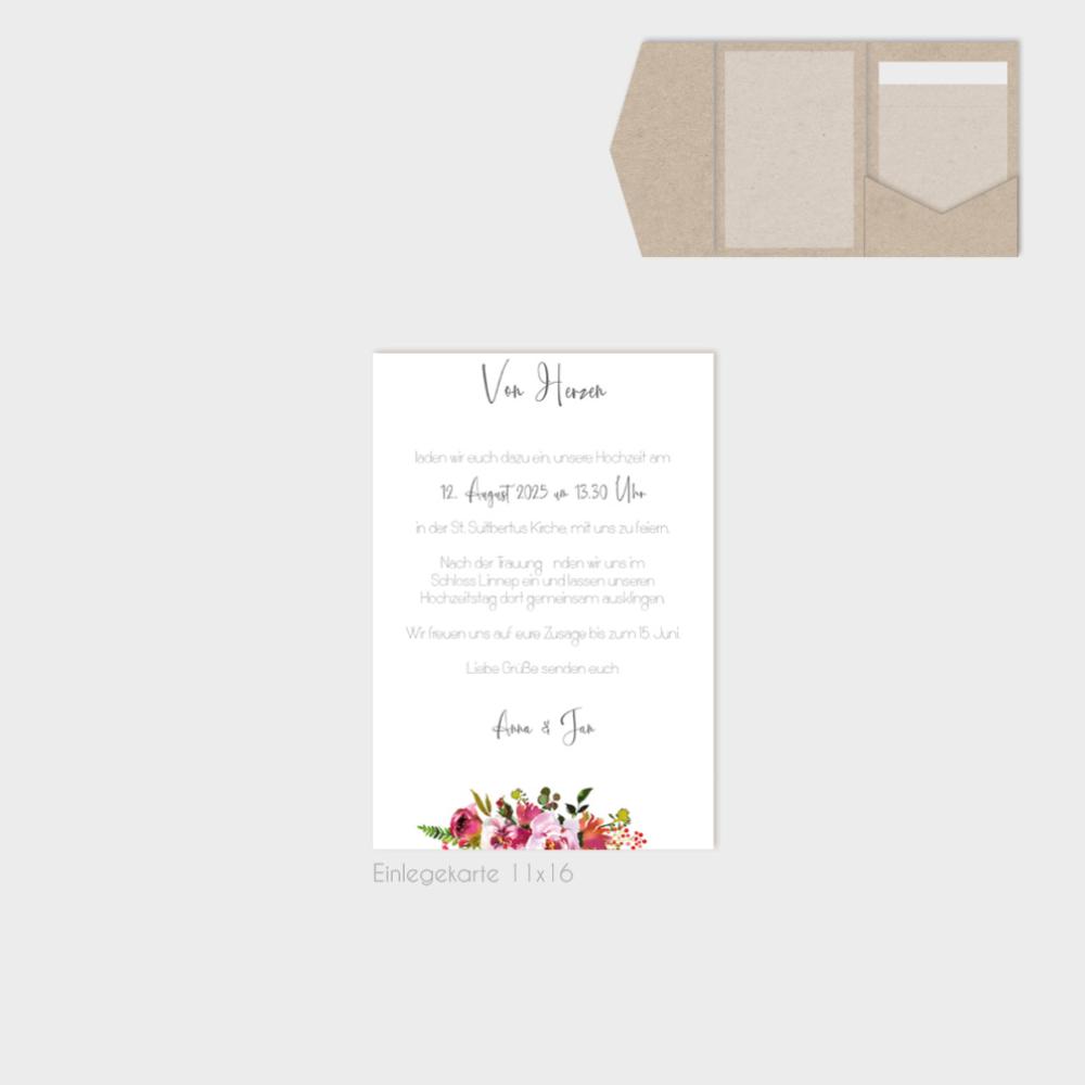 Einlegekarte Blush Pink 11x16