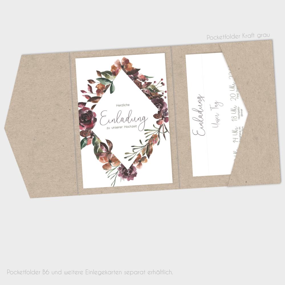 Einlegekarten-Bundle "Her Flowers" B6 | 2