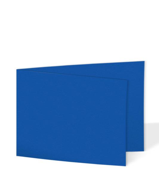 Doppelkarte - Faltkarte 220g/m² DIN B6 quer in royalblau