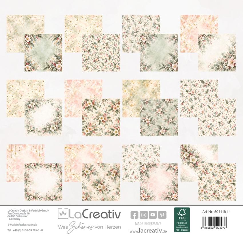 LaCreativ - Designpapier "Festliches Blütenkleid" Paper Pack 6x6" - 24 Bogen