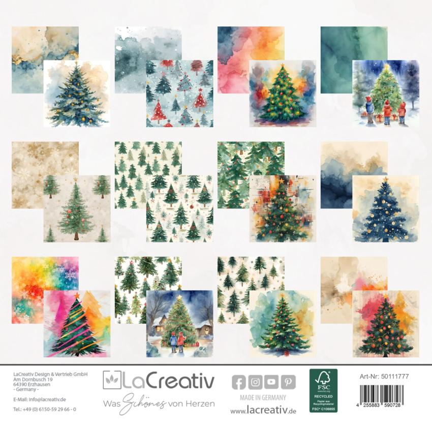 LaCreativ - Designpapier "Oh Tannenbaum" Paper Pack 6x6" - 24 Bogen