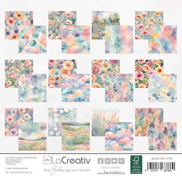 LaCreativ - Designpapier "Pastellblumen" Paper Pack 6x6" - 24 Bogen