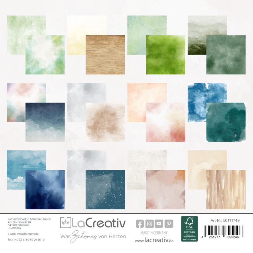 LaCreativ - Designpapier "Sanfte Naturträume" Paper Pack 6x6" - 24 Bogen