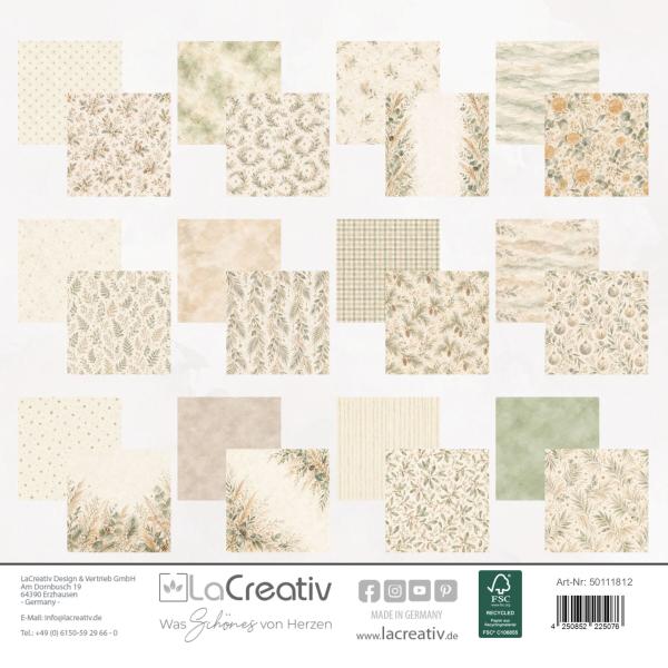 LaCreativ - Designpapier "Zarte Winterzweige" Paper Pack 6x6" - 24 Bogen