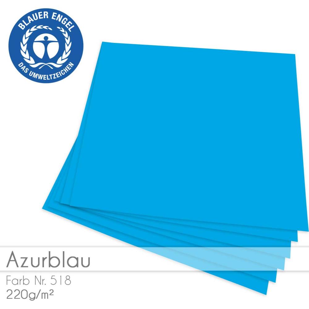 Cardstock "Basic" 12"x12" 220g/m² (30,5 x 30,5cm) in azurblau