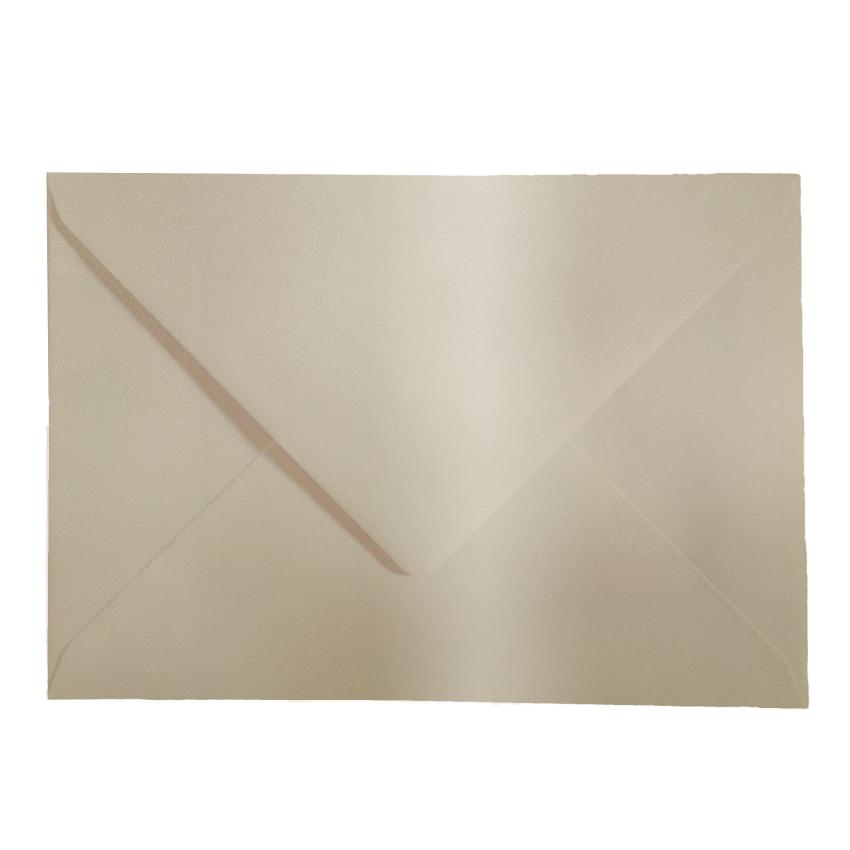 Briefumschläge - Briefhüllen in metallic-sand, DIN B6 120g/m² oF, Nassklebung